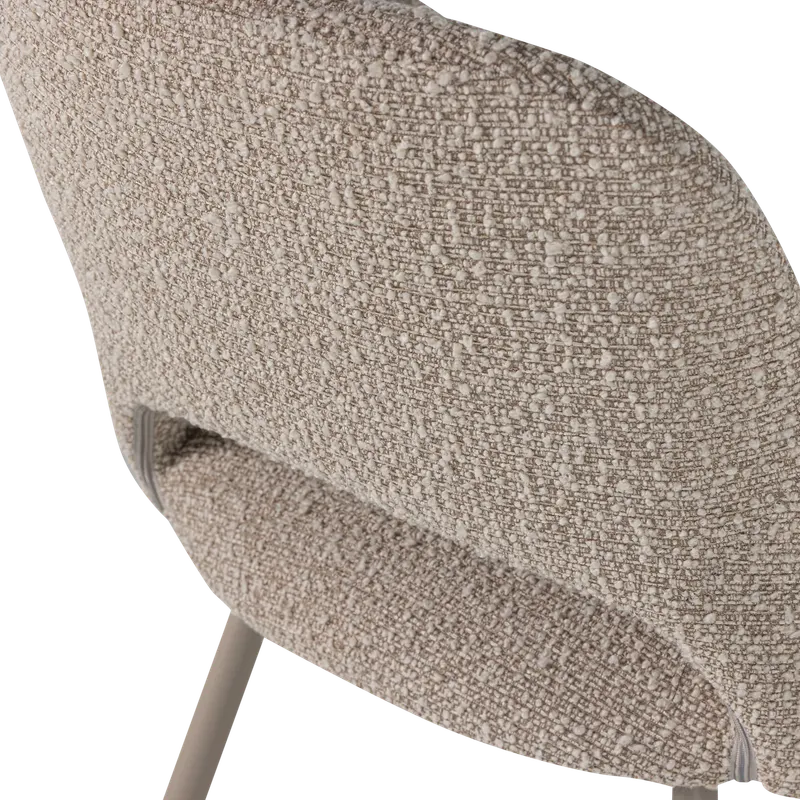 Jenny Esszimmerstuhl Bouclé 2er-Set, Sand melange, Detail, Ansicht 1