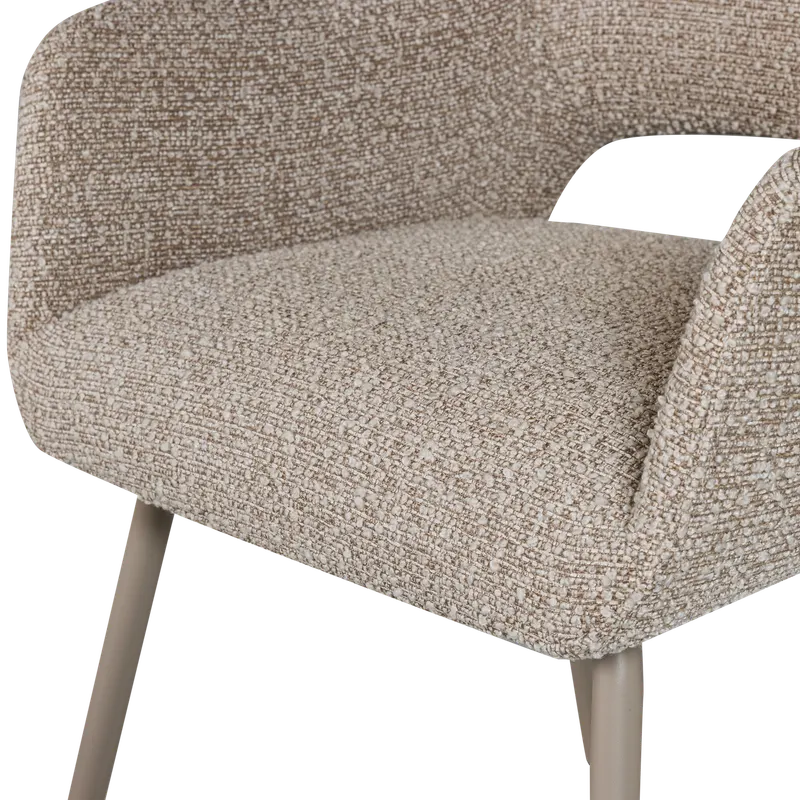 Jenny Esszimmerstuhl Bouclé 2er-Set, Sand melange, Detail, Ansicht 2