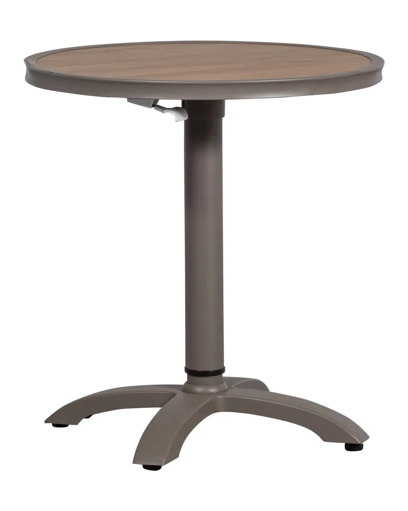 Jeppe höhenverstellbarer Garten-Bartisch aus Aluminium, Braun/grau, Ansicht 3