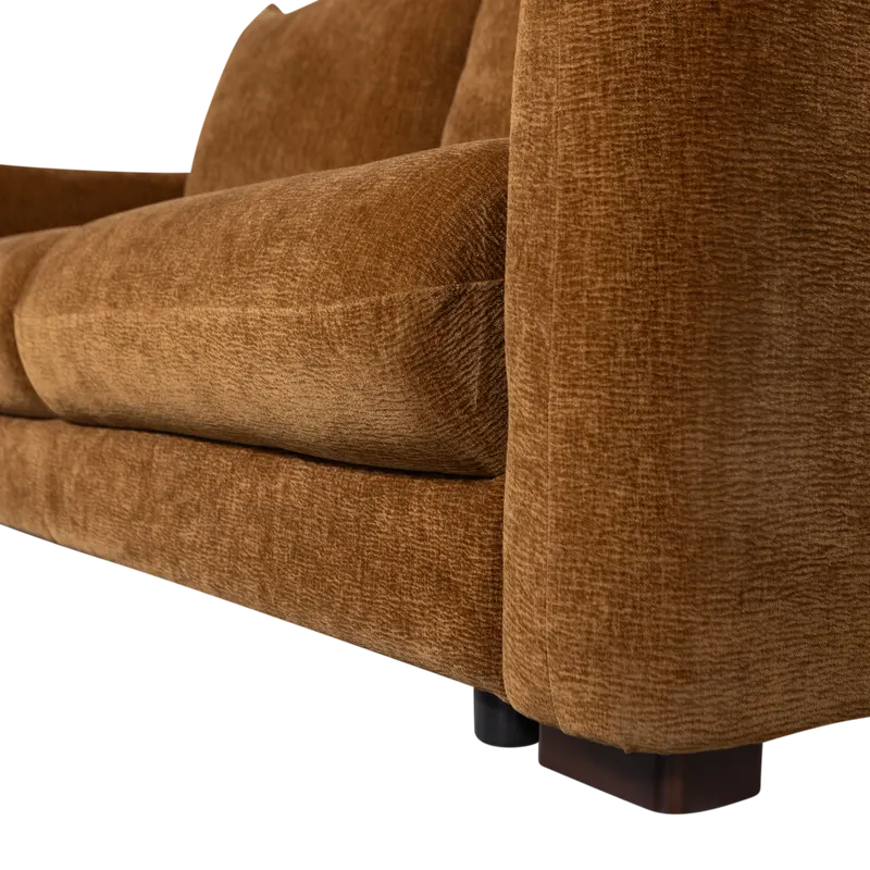 Jonne Schlafsofa mit Chenillebezug, Braun, Detail, Ansicht 2