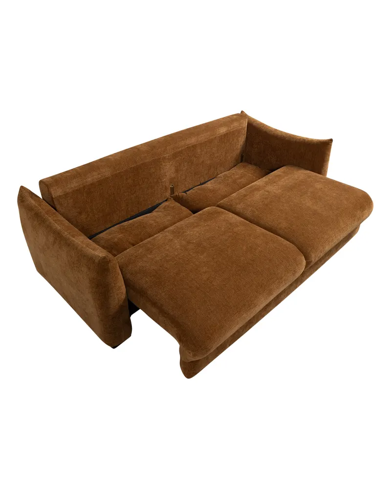 Jonne Schlafsofa mit Chenillebezug, Braun, Ansicht 3