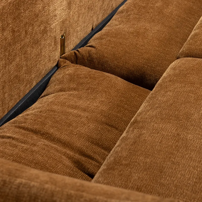 Jonne Schlafsofa mit Chenillebezug, Braun, Detail, Ansicht 1