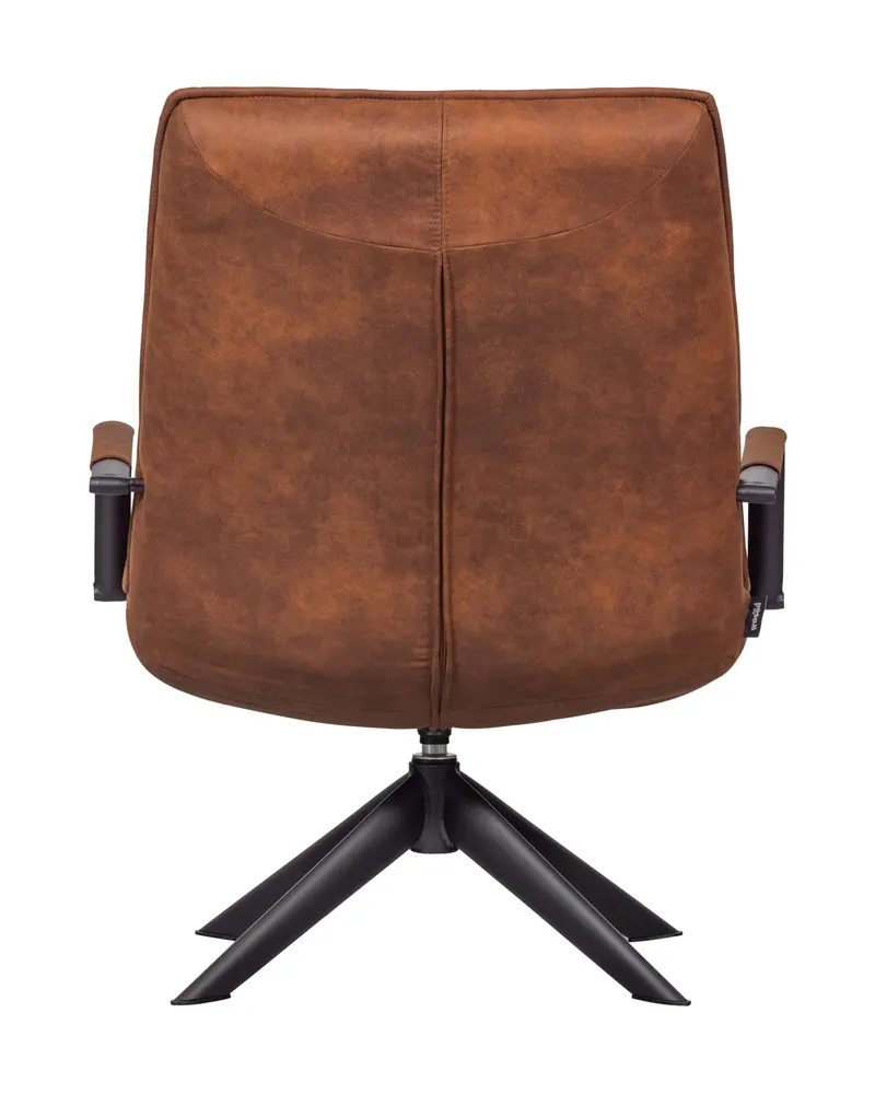 Jouke Drehsessel mit Armlehnen und Kunstleder, Cognac, Ansicht 4