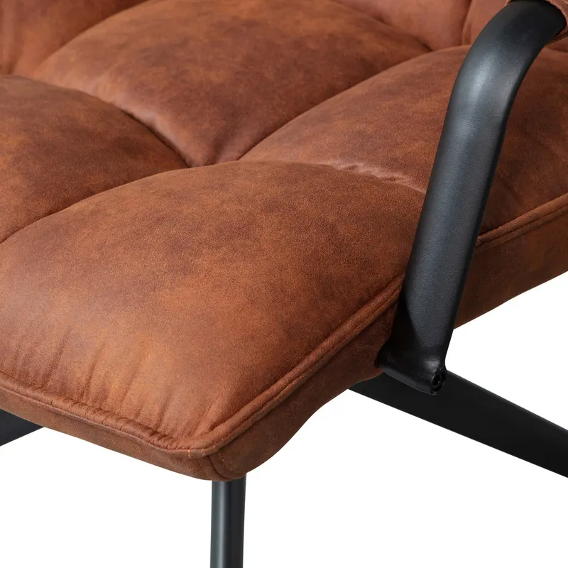 Jouke Drehsessel mit Armlehnen und Kunstleder, Cognac, Detail, Ansicht 2