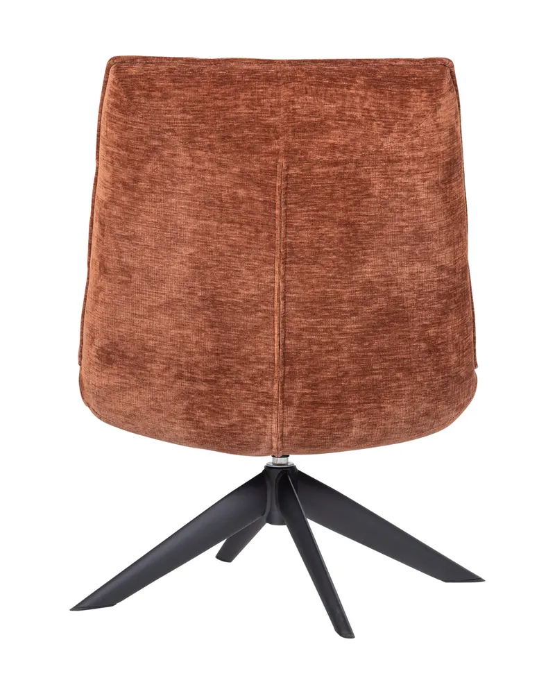 Jouke Drehsessel mit gegliederter Polsterfläche, Rostbraun · Chenille, Ansicht 4