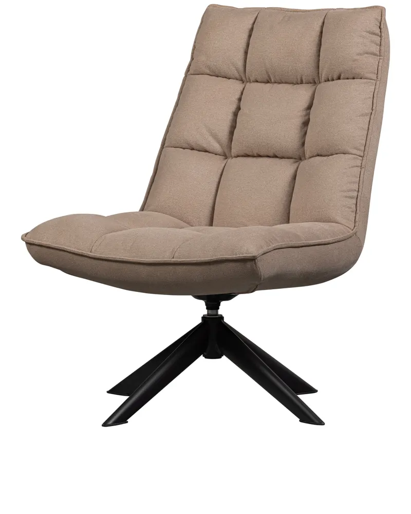 Jouke Drehsessel mit gegliederter Polsterfläche, Warmer sand · Polyester, Ansicht 1