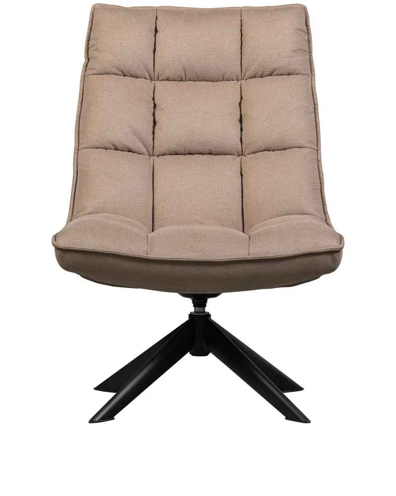 Jouke Drehsessel mit gegliederter Polsterfläche, Warmer sand · Polyester, Ansicht 2