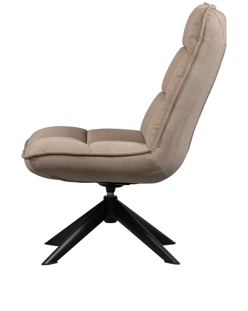 Jouke Drehsessel mit gegliederter Polsterfläche, Warmer sand · Polyester, Ansicht 3