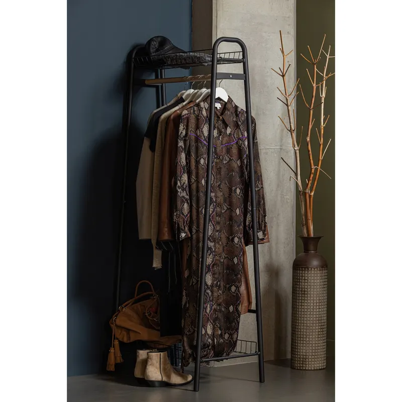 Jovi Garderobe, Standard Schwarz, im Wohnraum, Ansicht 2