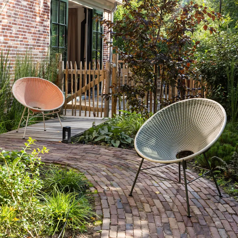 Kazoun Gartensessel aus Kunststoff, Orange, im Wohnraum, Ansicht 2