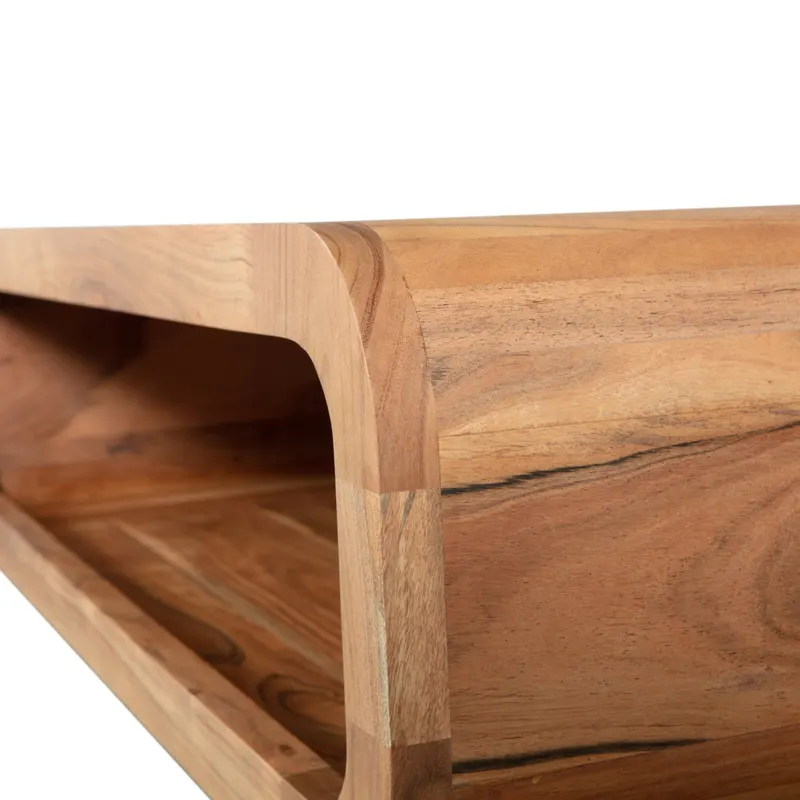 Kin Couchtisch aus Akazie mit offenem Zwischenraum, Natur, Detail, Ansicht 2