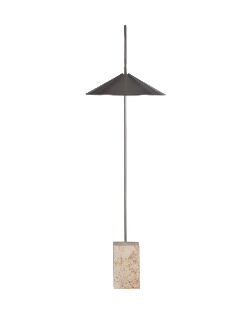 Korn Stehlampe aus Metall, Chrom, Ansicht 2