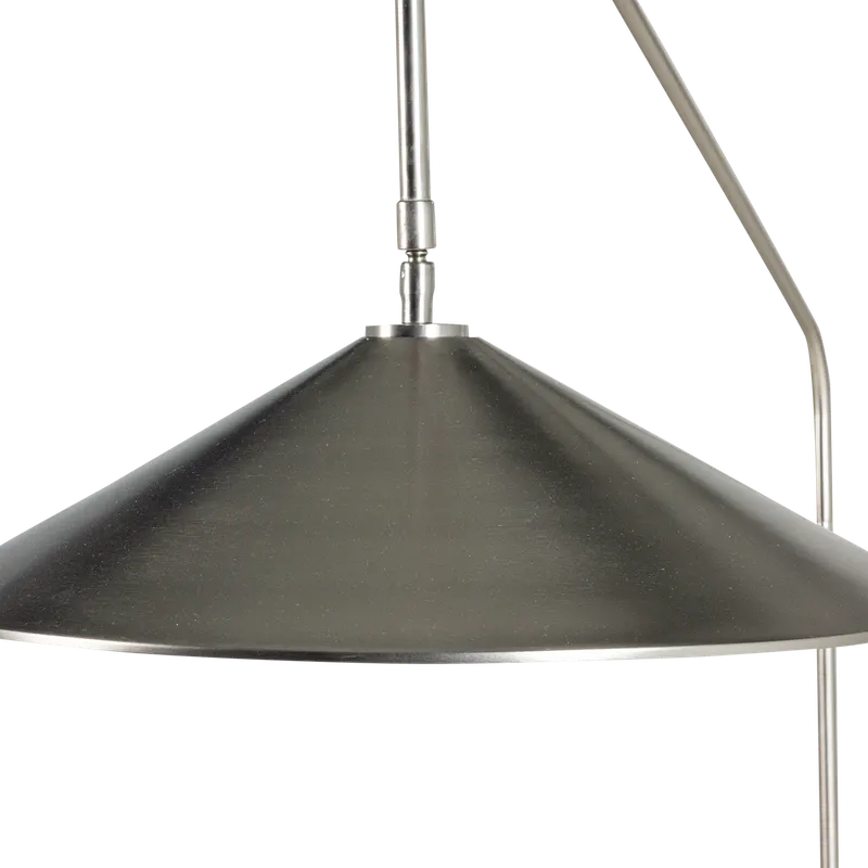 Korn Stehlampe aus Metall, Chrom, Detail, Ansicht 1