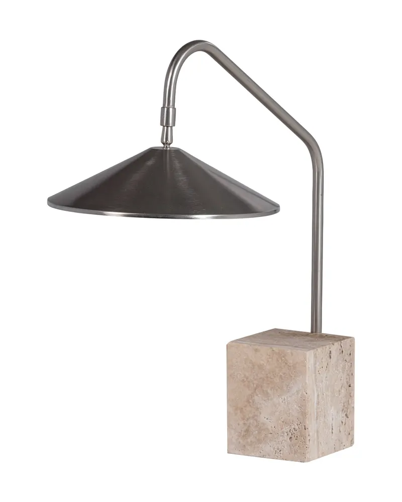 Korn Tischlampe aus Metall, Chrom