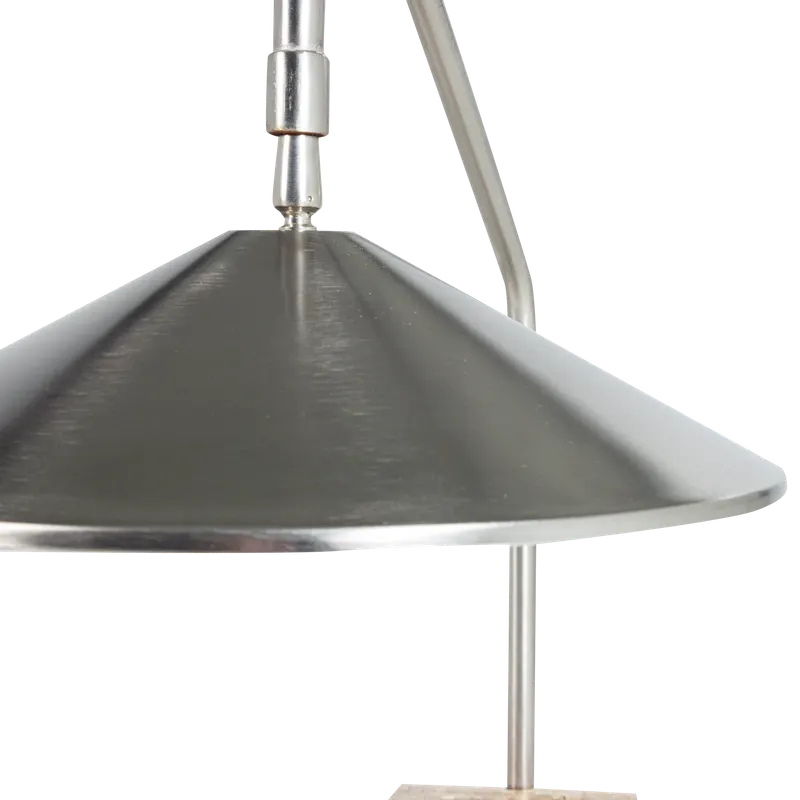 Korn Tischlampe aus Metall, Chrom, Detail, Ansicht 1