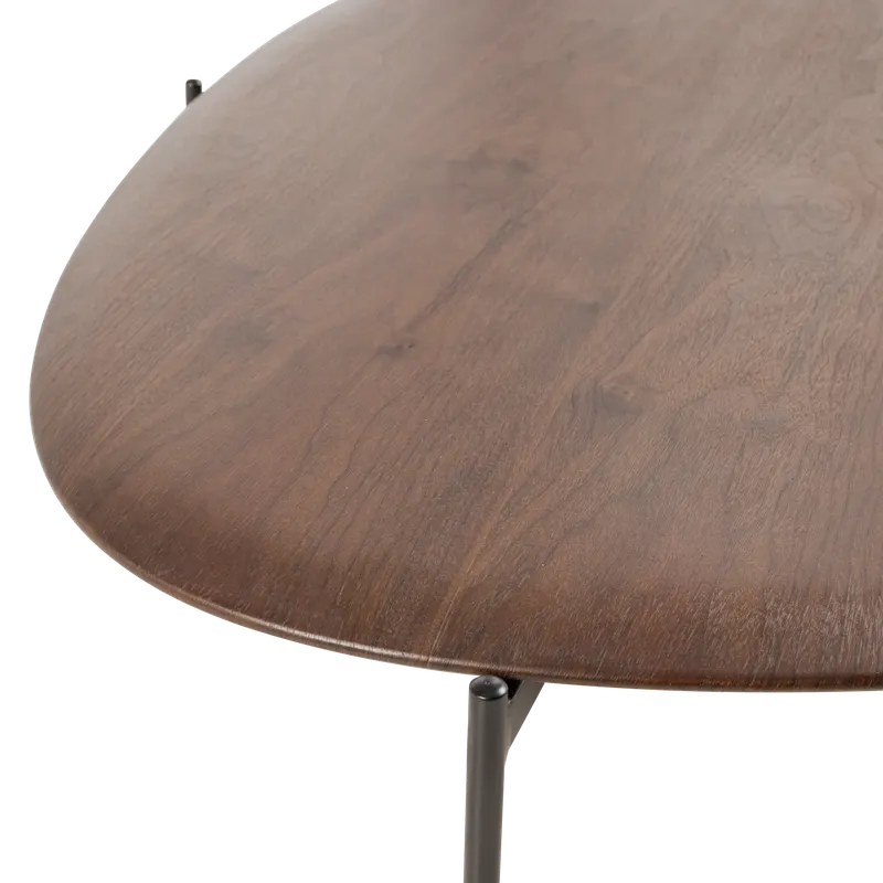 Kota Couchtisch aus MDF mit Furnier, Braun, Detail, Ansicht 1
