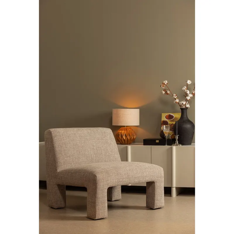 Lavid Sessel mit gewebtem Stoff, Natur, im Wohnraum