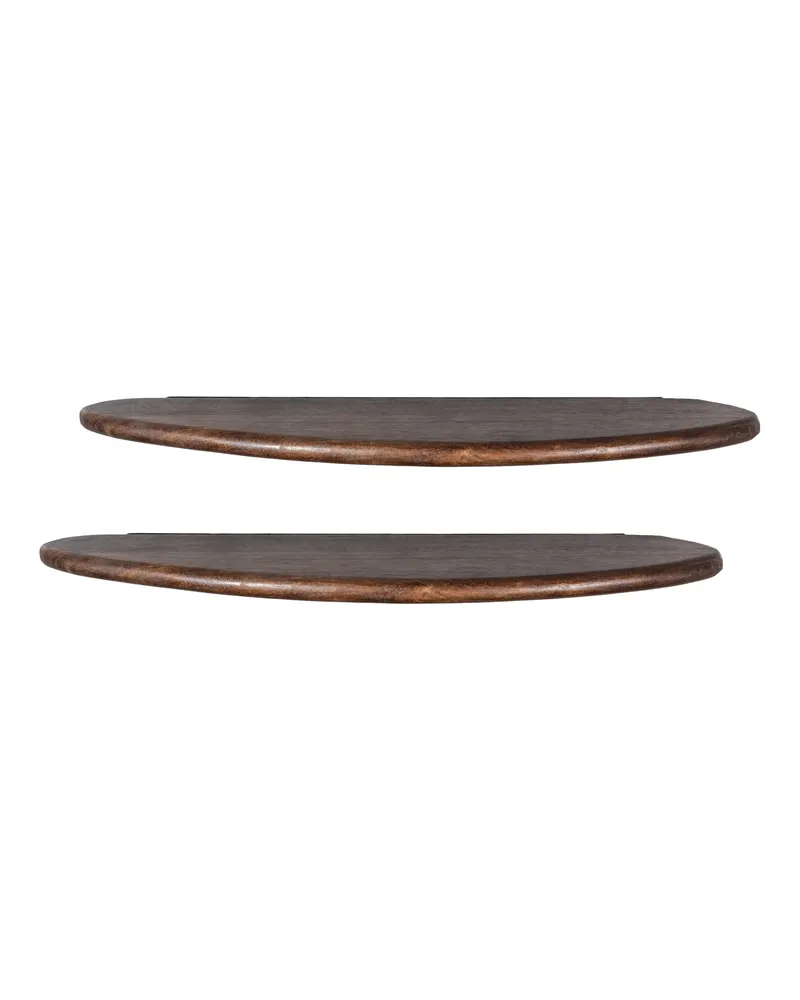 Layer Wandregal-Set aus Mangoholz