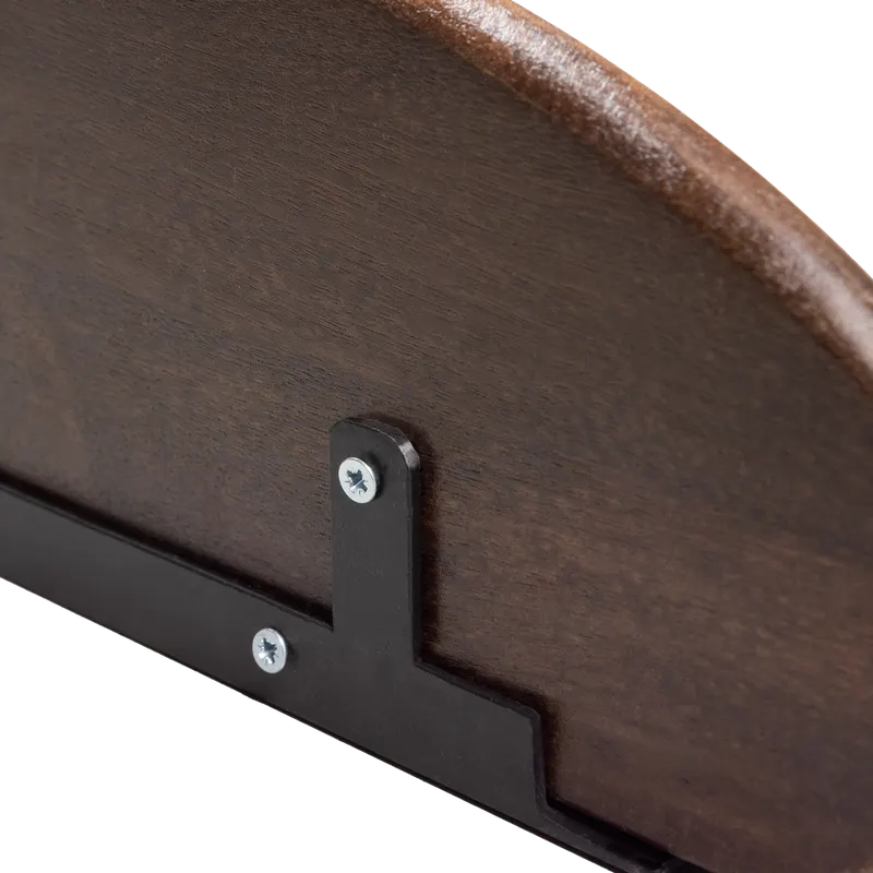 Layer Wandregal-Set aus Mangoholz, Walnuss, Detail, Ansicht 2