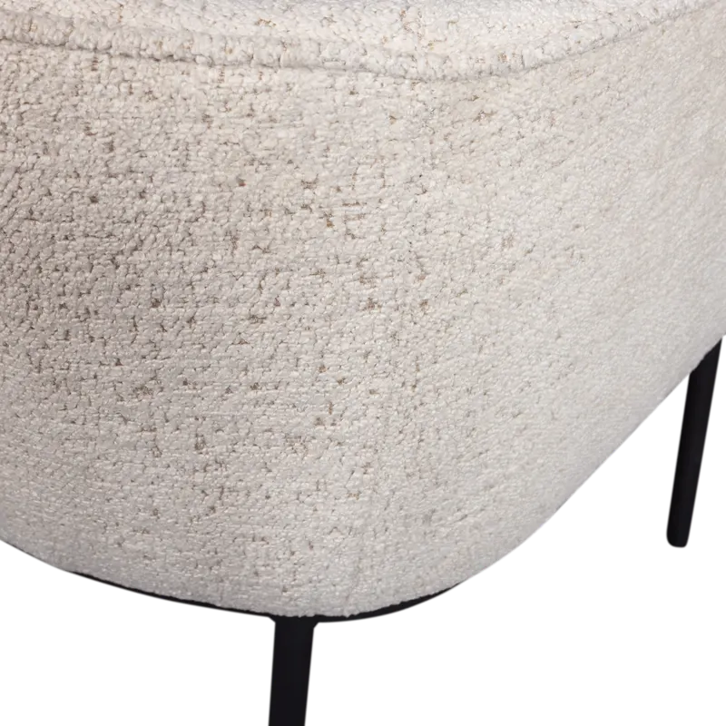 Leon Esszimmerstuhl mit Bouclé-Bezug, Natur melange, Detail, Ansicht 2