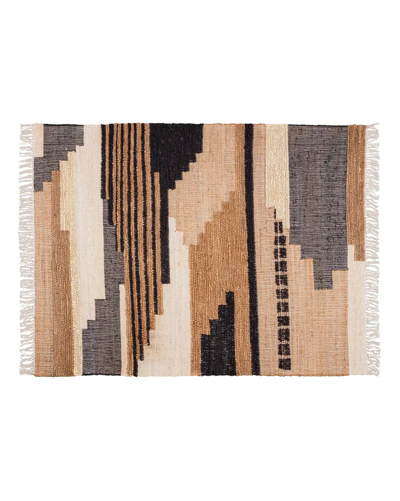Liberal Teppich aus Jute-Baumwoll-Melange, Multi