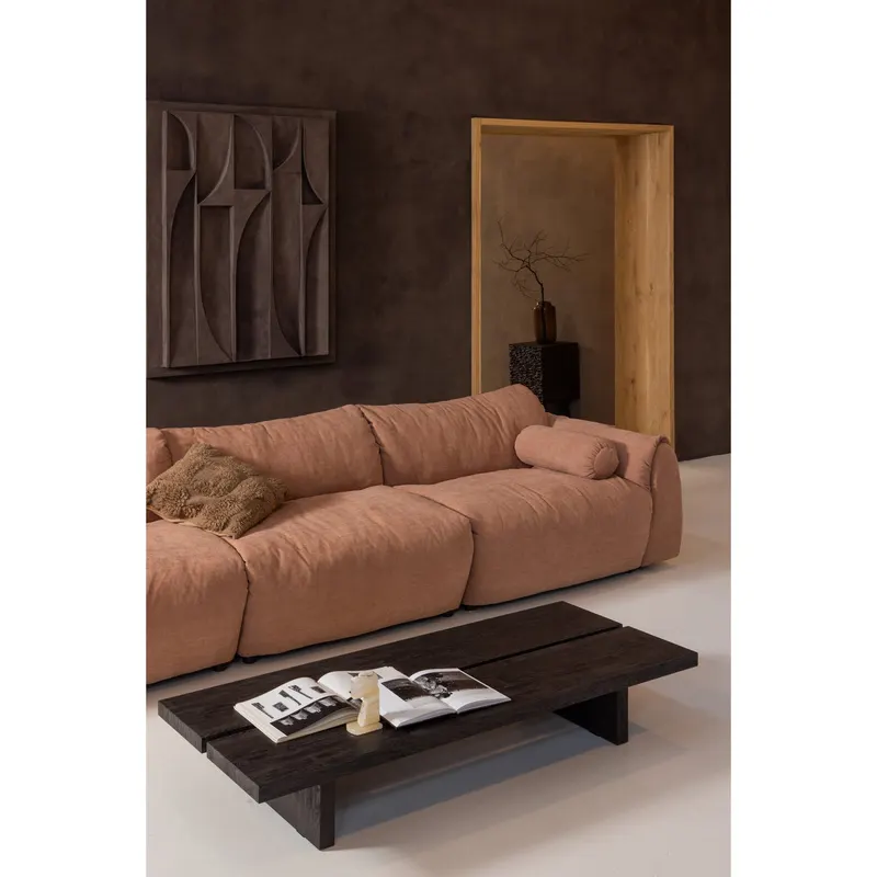 Lion Couchtisch aus MDF, 140 cm, Dunkelbraun, im Wohnraum