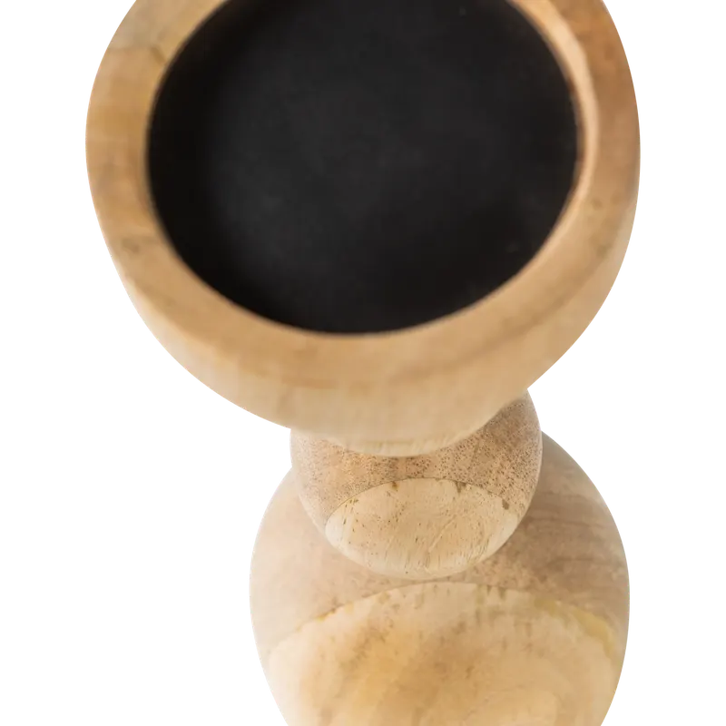 Liske Kerzenhalter aus Mangoholz, Natur, Detail
