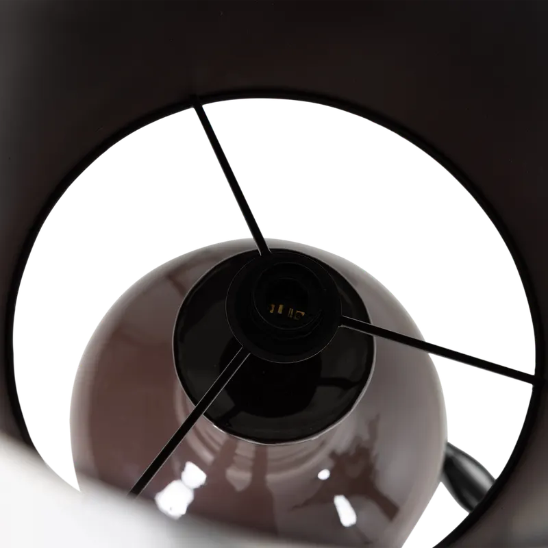 Loa Tischlampe aus Metall, Braun, Detail, Ansicht 2