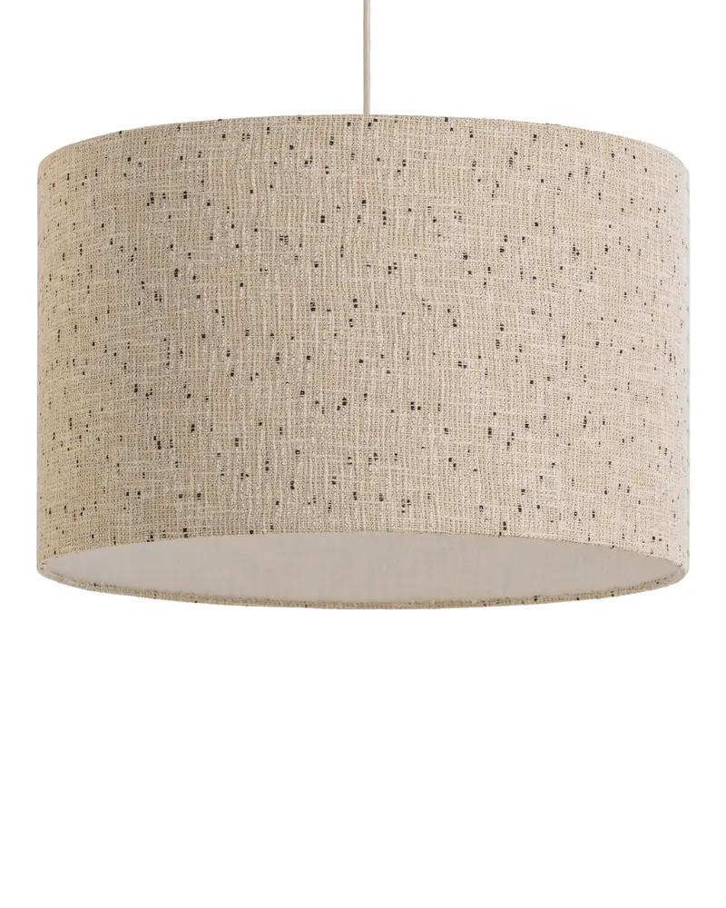 Loft Hängelampe mit Bouclé-Schirm, Natur mit Tupfen, Ansicht 2