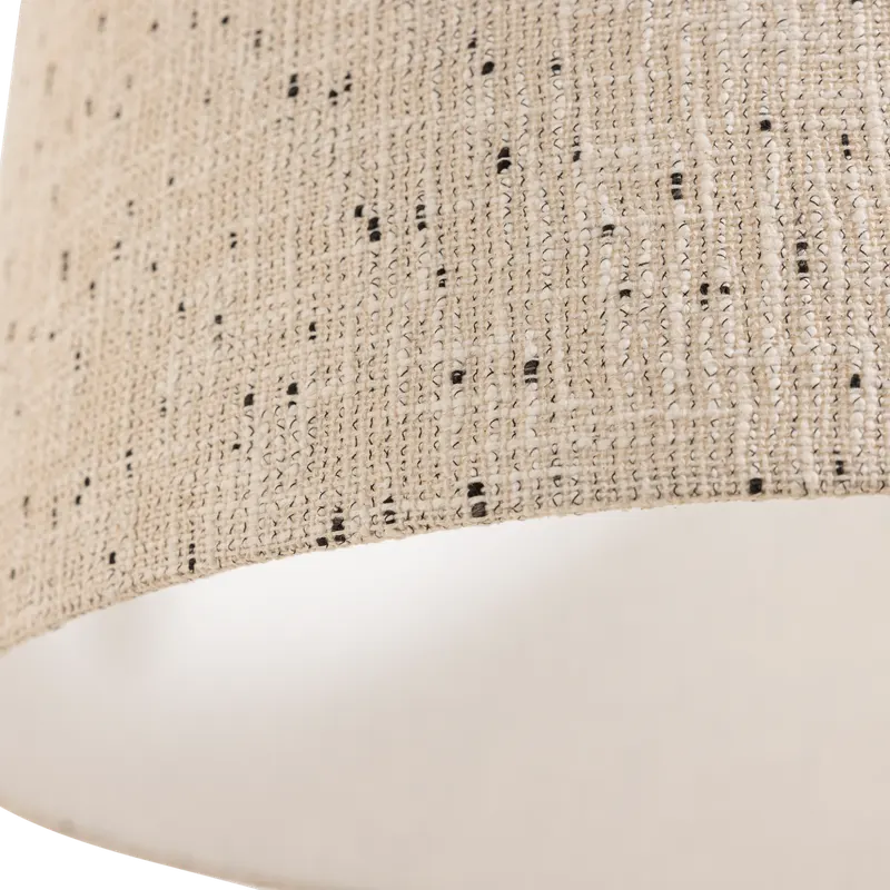 Loft Hängelampe mit Bouclé-Schirm, Natur mit Tupfen, Detail, Ansicht 1