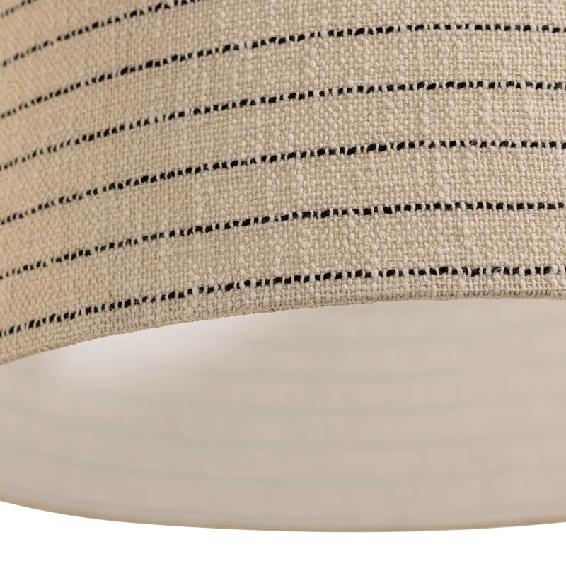 Loft Hängelampe mit Bouclé-Schirm, Natur mit Streifen, Detail, Ansicht 1