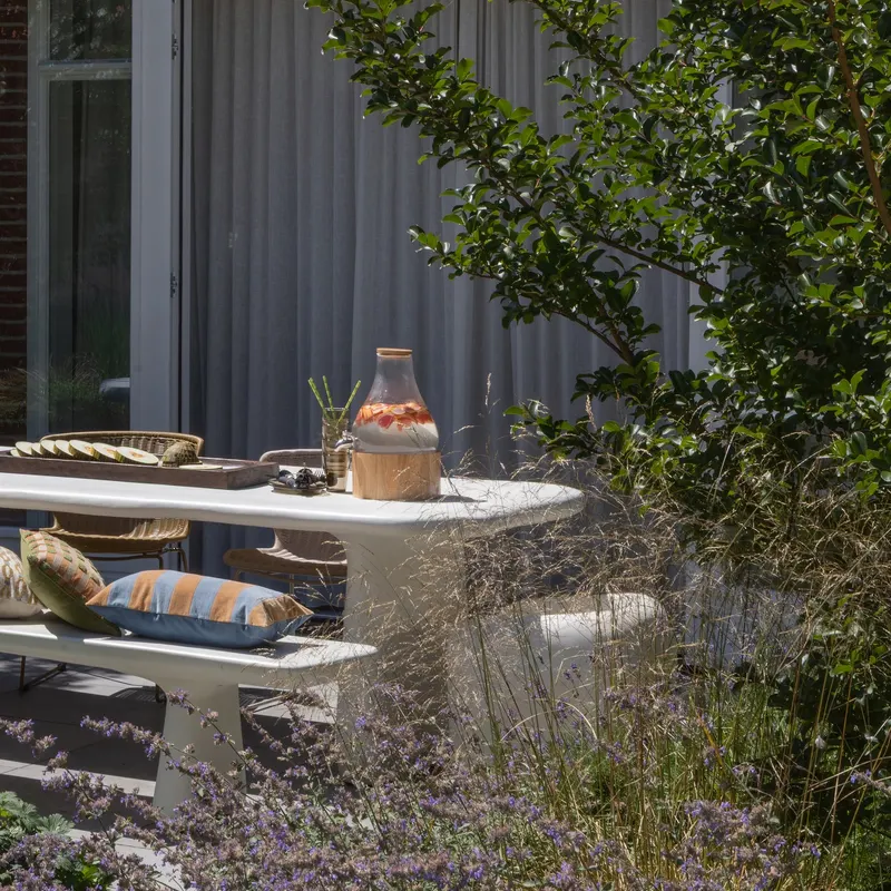 Loggia Gartenbank Natur, im Wohnraum