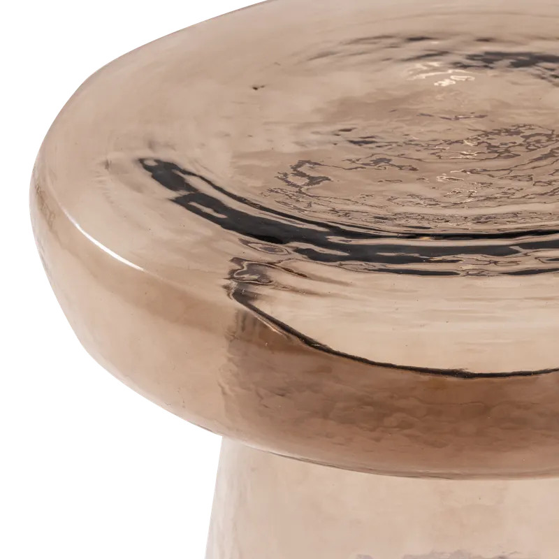 Loma Beistelltisch aus Glas, Braun, Detail, Ansicht 1