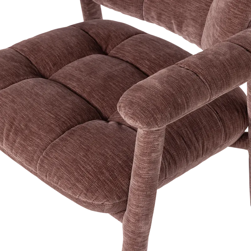 Loom Chenille-Sessel, Altrosa, Detail, Ansicht 1