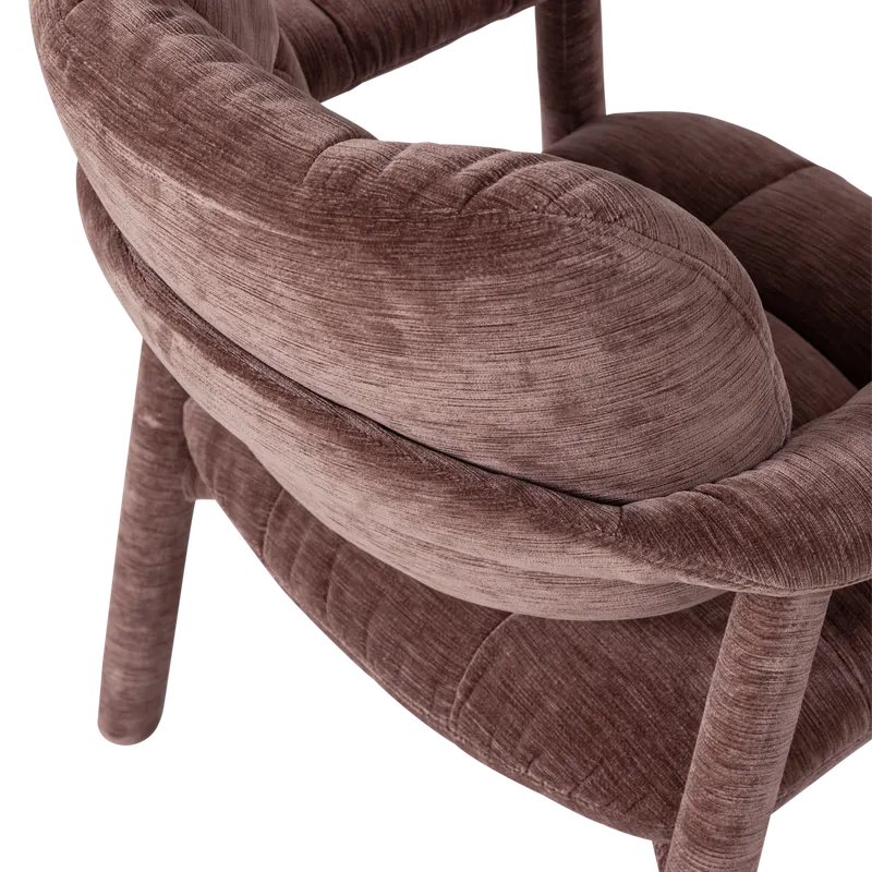 Loom Chenille-Sessel, Altrosa, Detail, Ansicht 2