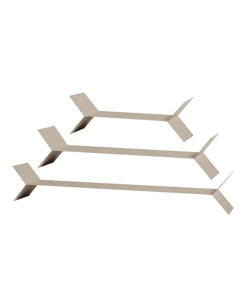 Lorin Wandregal-Set aus Metall, Sand, Ansicht 1