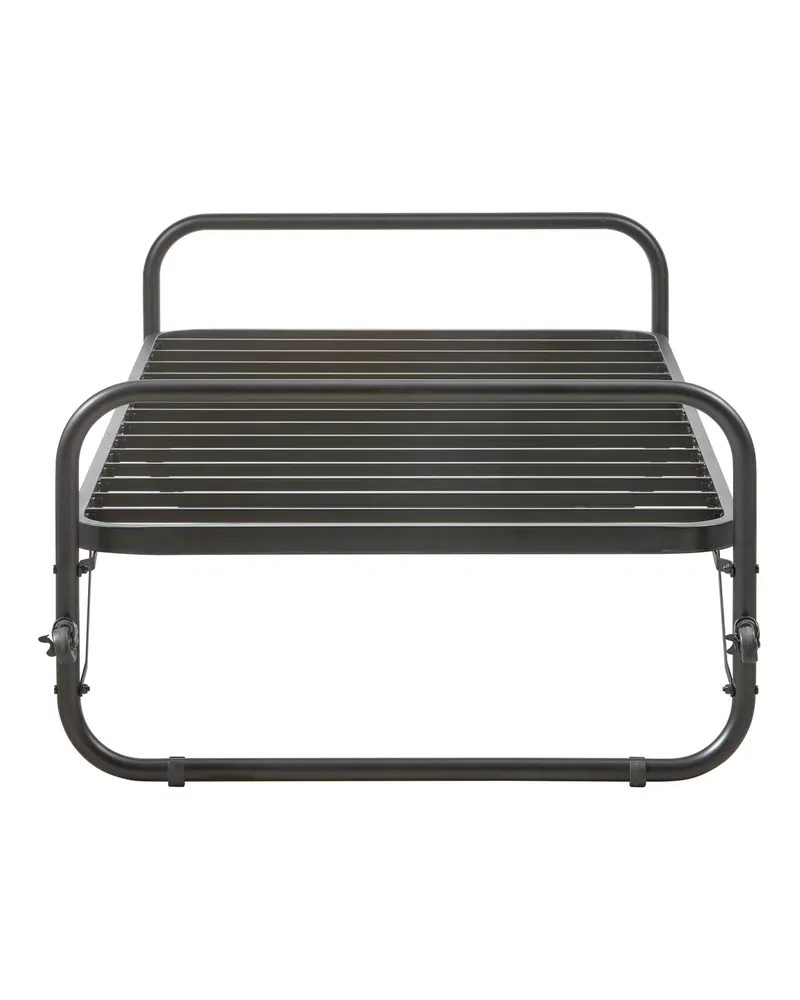 Lucy Rollbett aus Metall, Schwarz, 90 × 200 cm, Ansicht 3