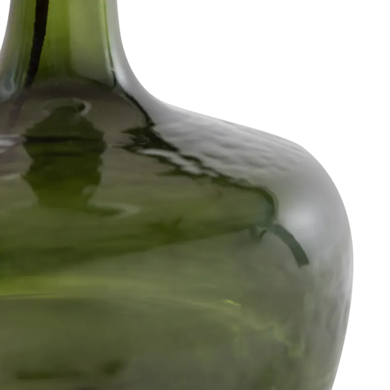 Luma Tischlampe, Glas grün, Schirm Natur, Detail, Ansicht 1
