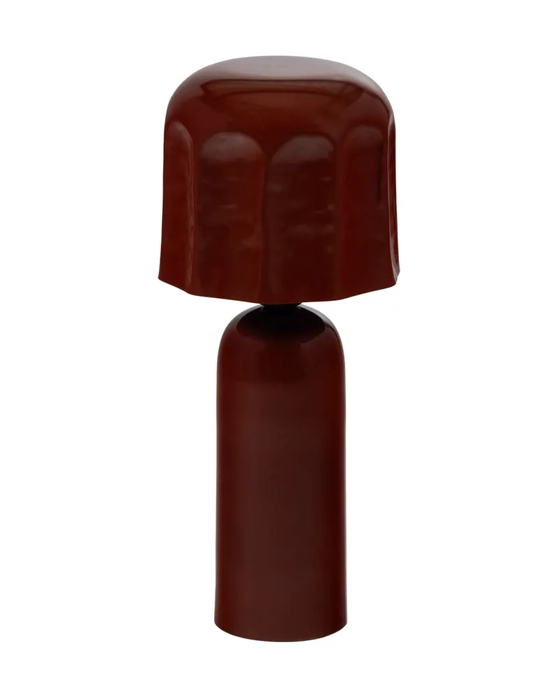 Lumira Tischlampe aus Metall, Braun/rot, Ansicht 2