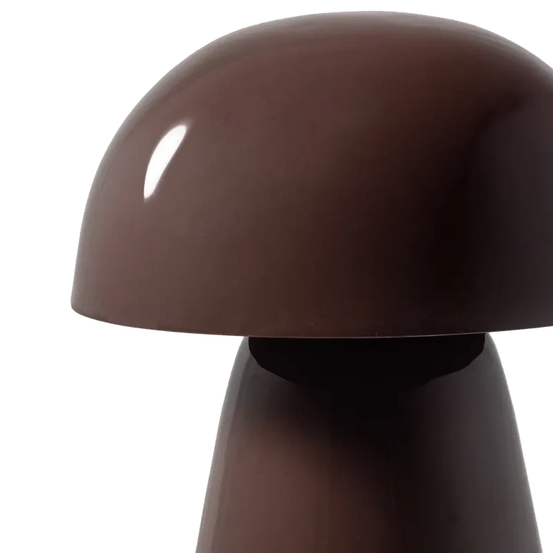 Lumor Tischlampe in Pilzform, Braun, Detail