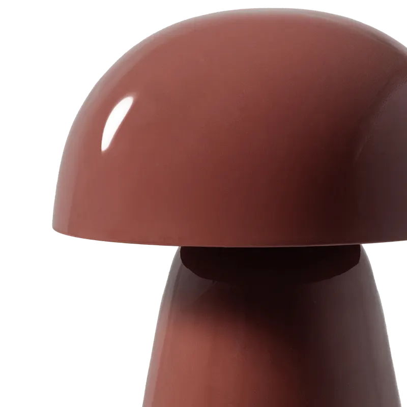 Lumor Tischlampe in Pilzform, Rot, Detail