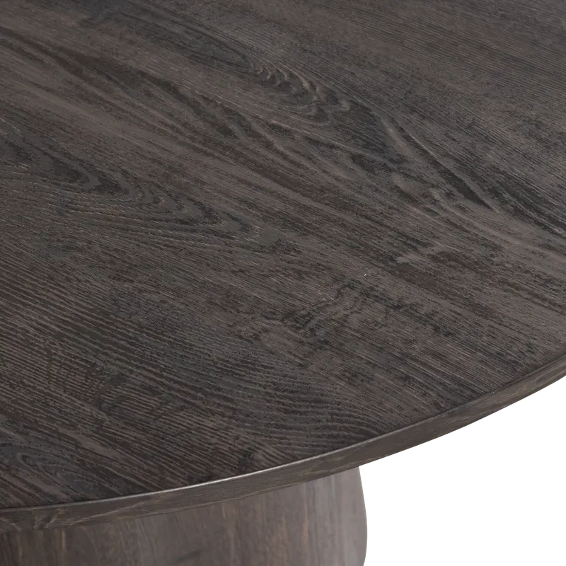 Maan Esstisch, rund, Ø 120 cm, Dunkelbraun, Detail