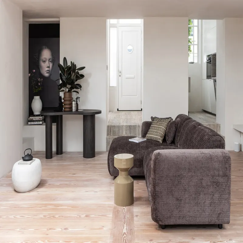 Maan Schreibtisch, Dunkelbraun, im Wohnraum, Ansicht 1
