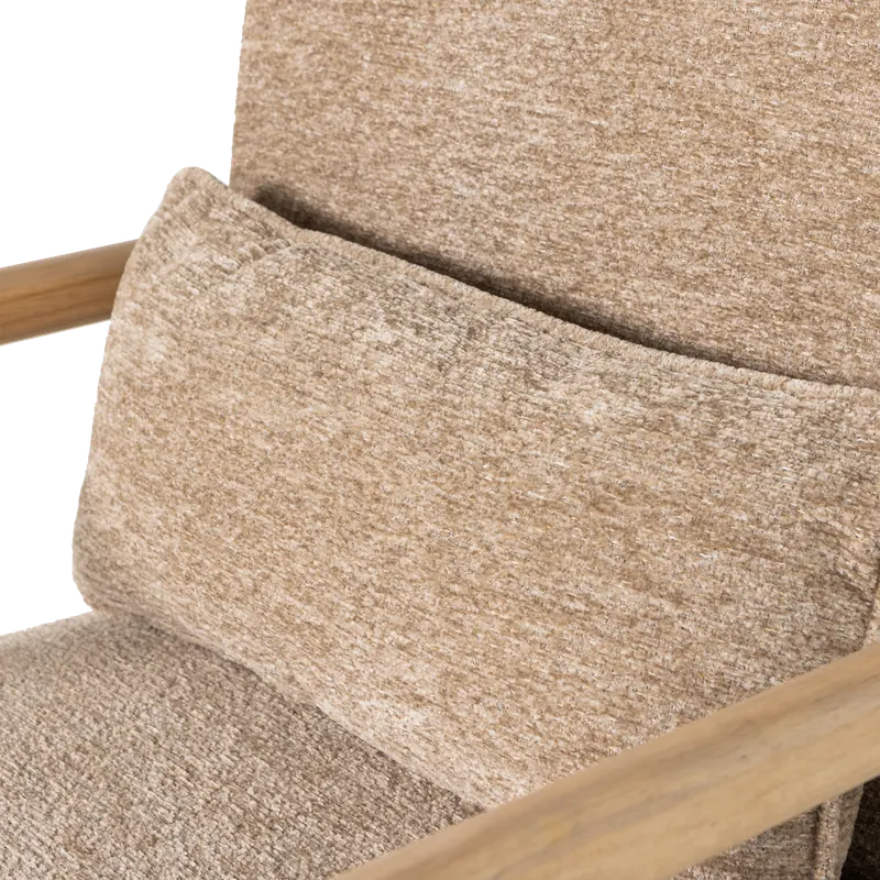 Mark Sessel mit Chenillebezug in Sand, Detail, Ansicht 1