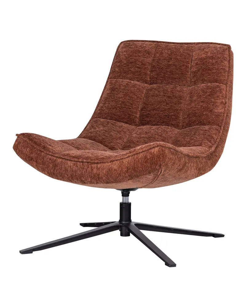 Maudi Drehsessel, Braun, Chenille, Ansicht 1