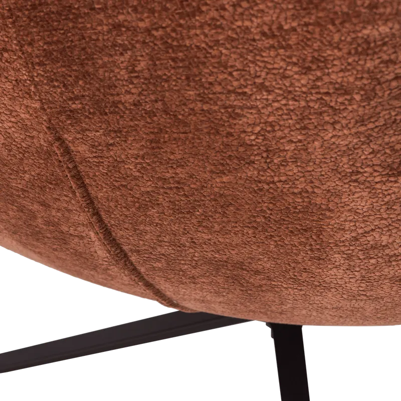 Maudi Drehsessel, Braun, Chenille, Detail, Ansicht 2