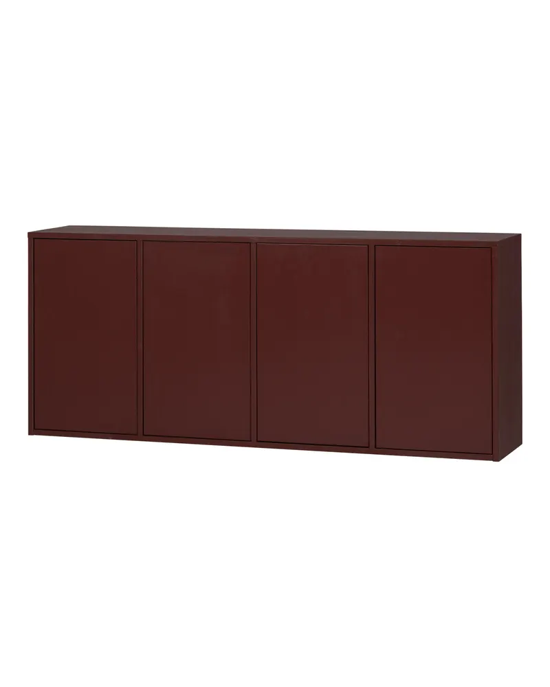 Merel Sideboard aus Kiefer, FSC®-zertifiziert, Burgunderrot