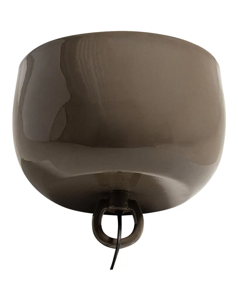 Mero Tischlampe mit runder Metallform, Mokkabraun, Ansicht 4