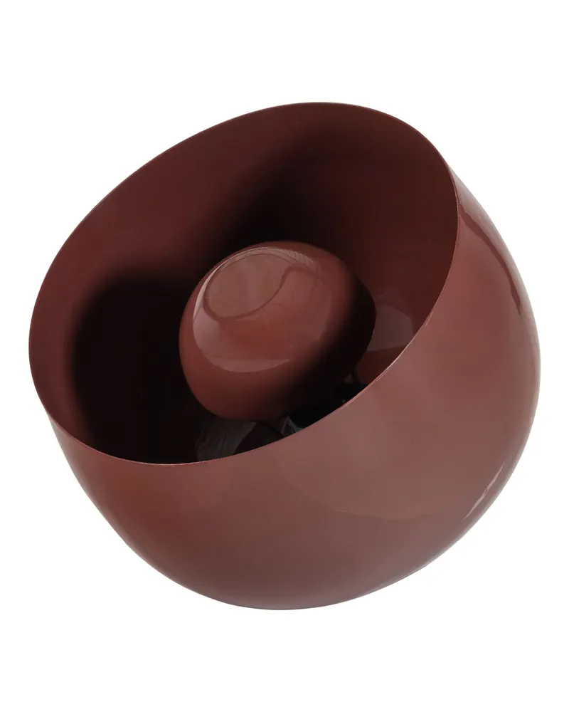 Mero Tischlampe mit runder Metallform, Rot
