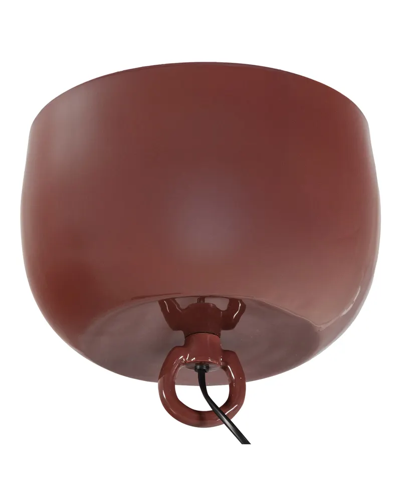 Mero Tischlampe mit runder Metallform, Rot, Ansicht 3